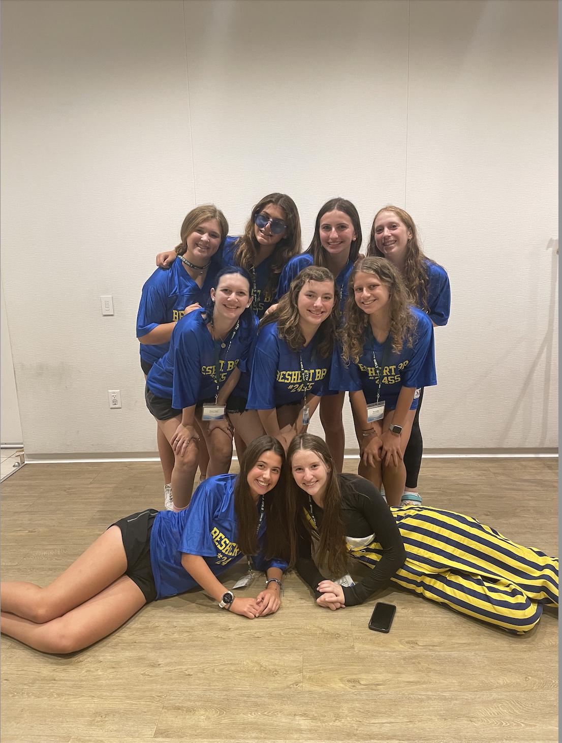 Group of people celebrating on stage