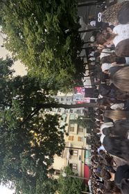 Group of people celebrating on stage