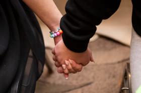 Group of people celebrating on stage