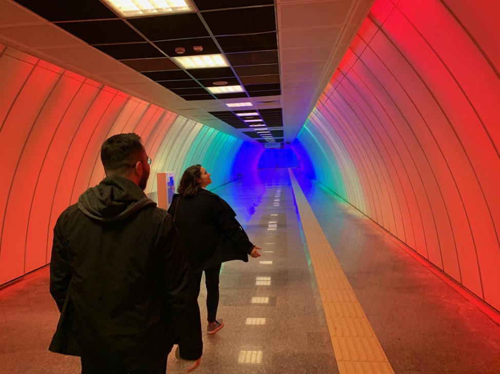 Group of people celebrating on stage