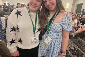 Group of people celebrating on stage