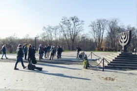 Group of people celebrating on stage