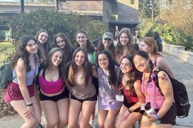 Group of people celebrating on stage