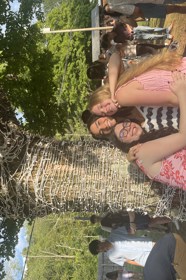 Group of people celebrating on stage