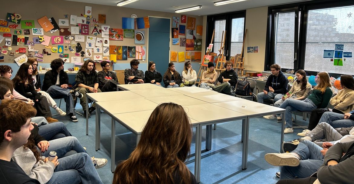 Group of people celebrating on stage