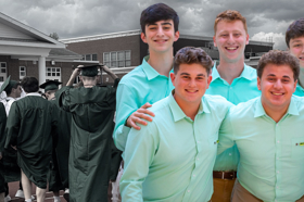 Group of people celebrating on stage