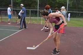 Group of people celebrating on stage