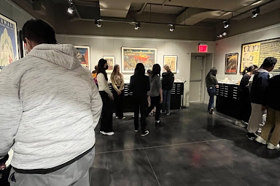 Group of people celebrating on stage