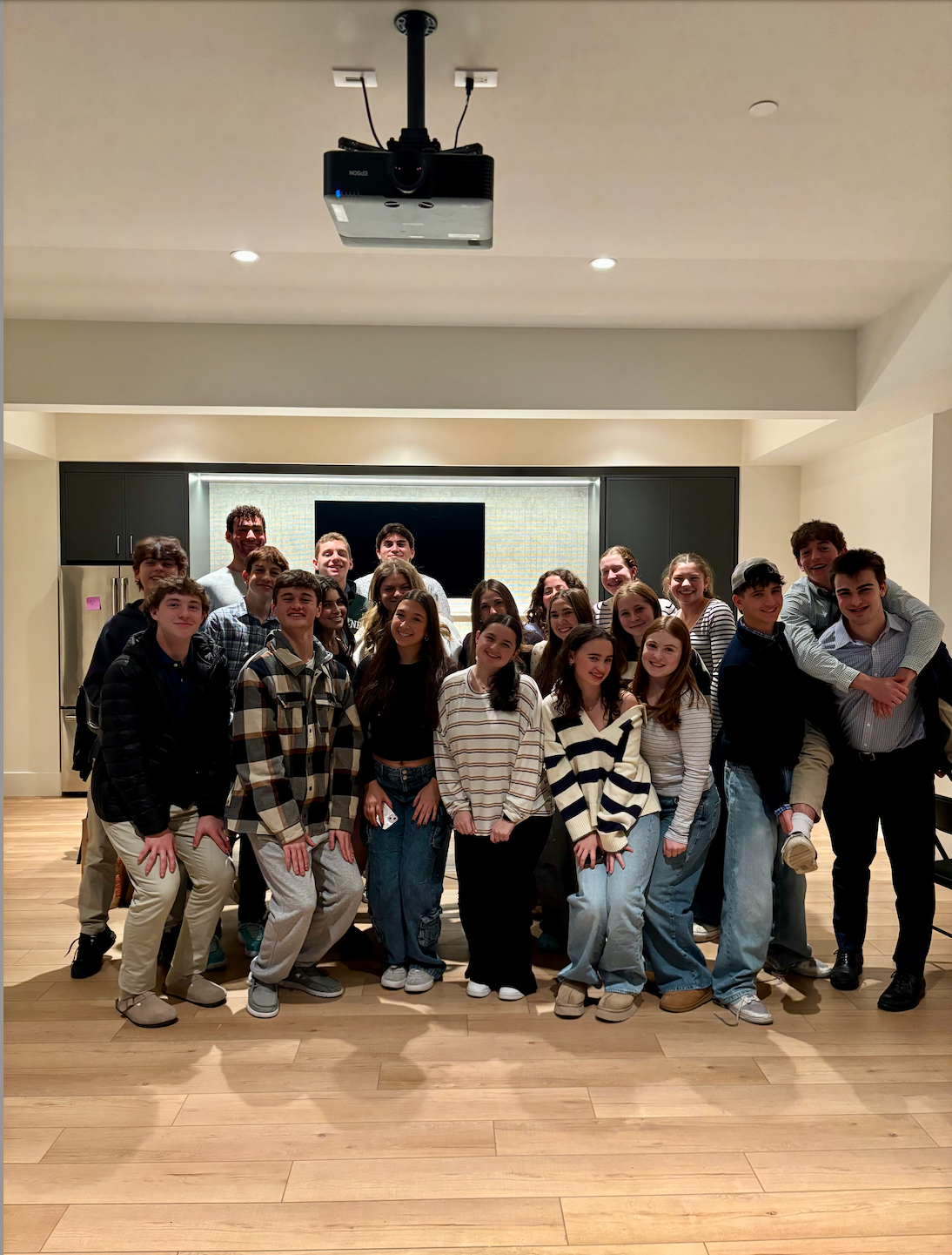 Group of people celebrating on stage