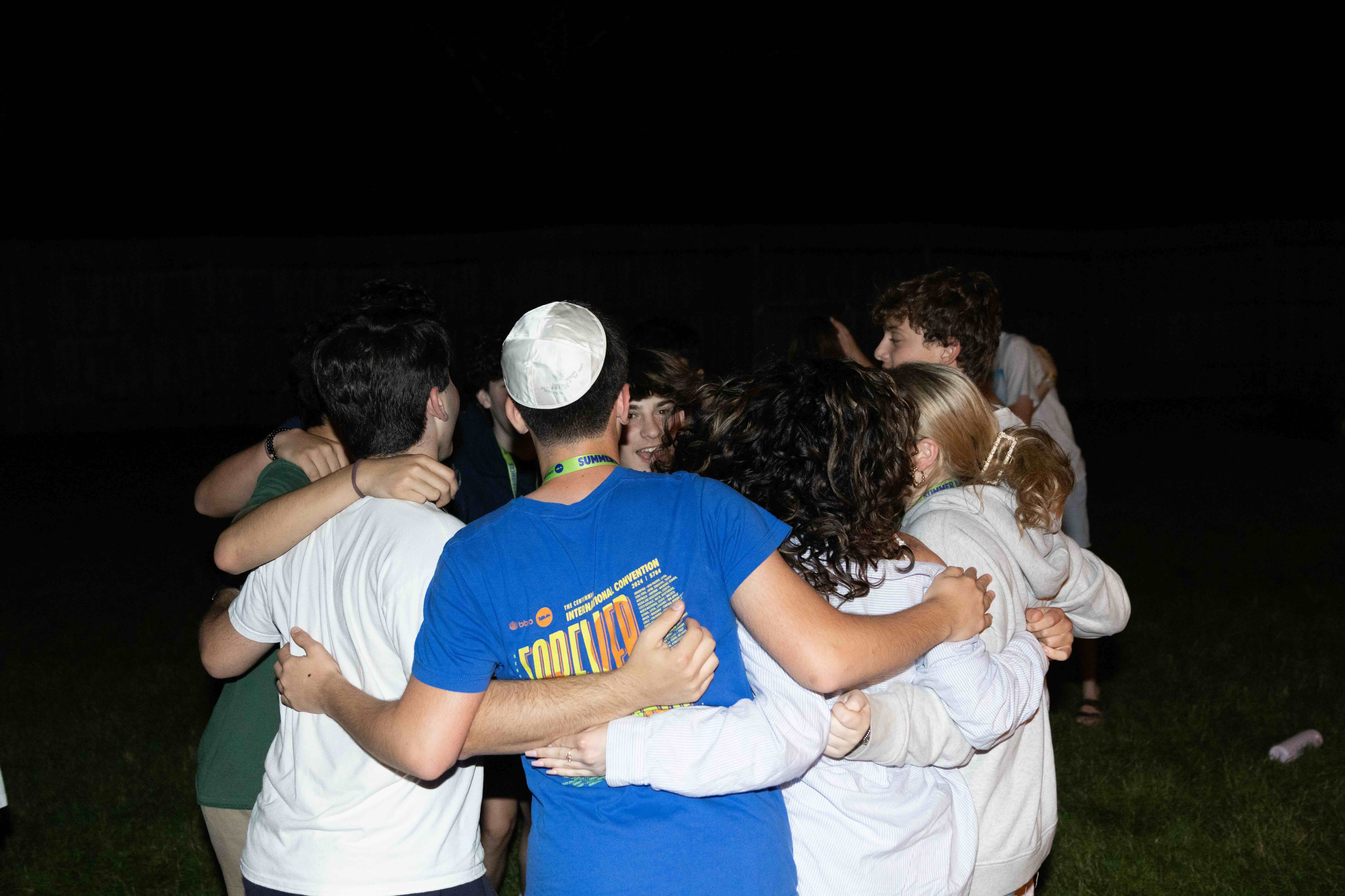 Group of people celebrating on stage