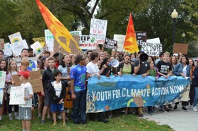 Group of people celebrating on stage
