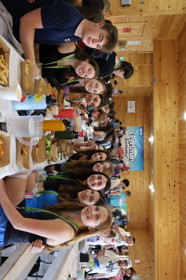 Group of people celebrating on stage