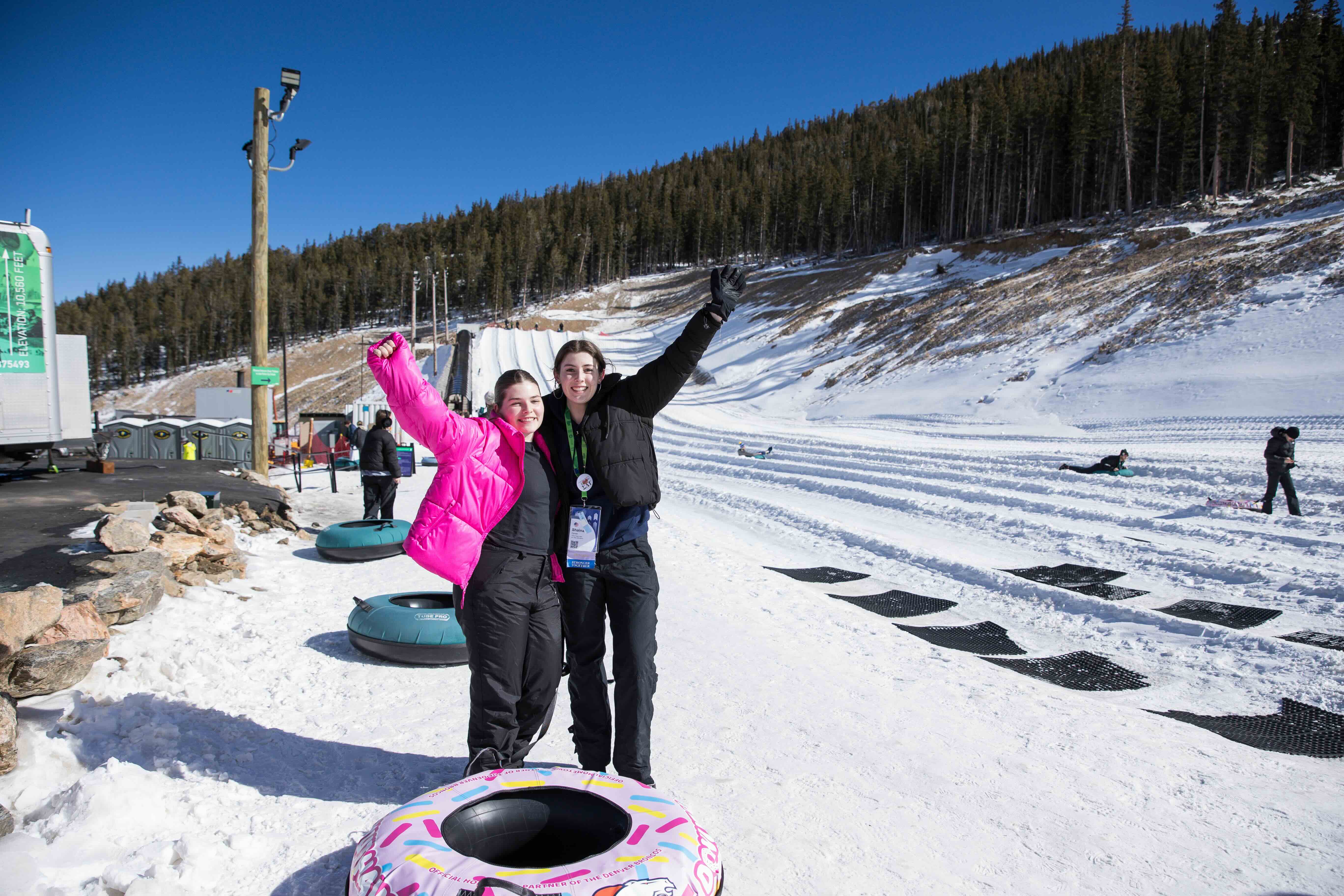 Group of people celebrating on stage