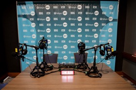Group of people celebrating on stage