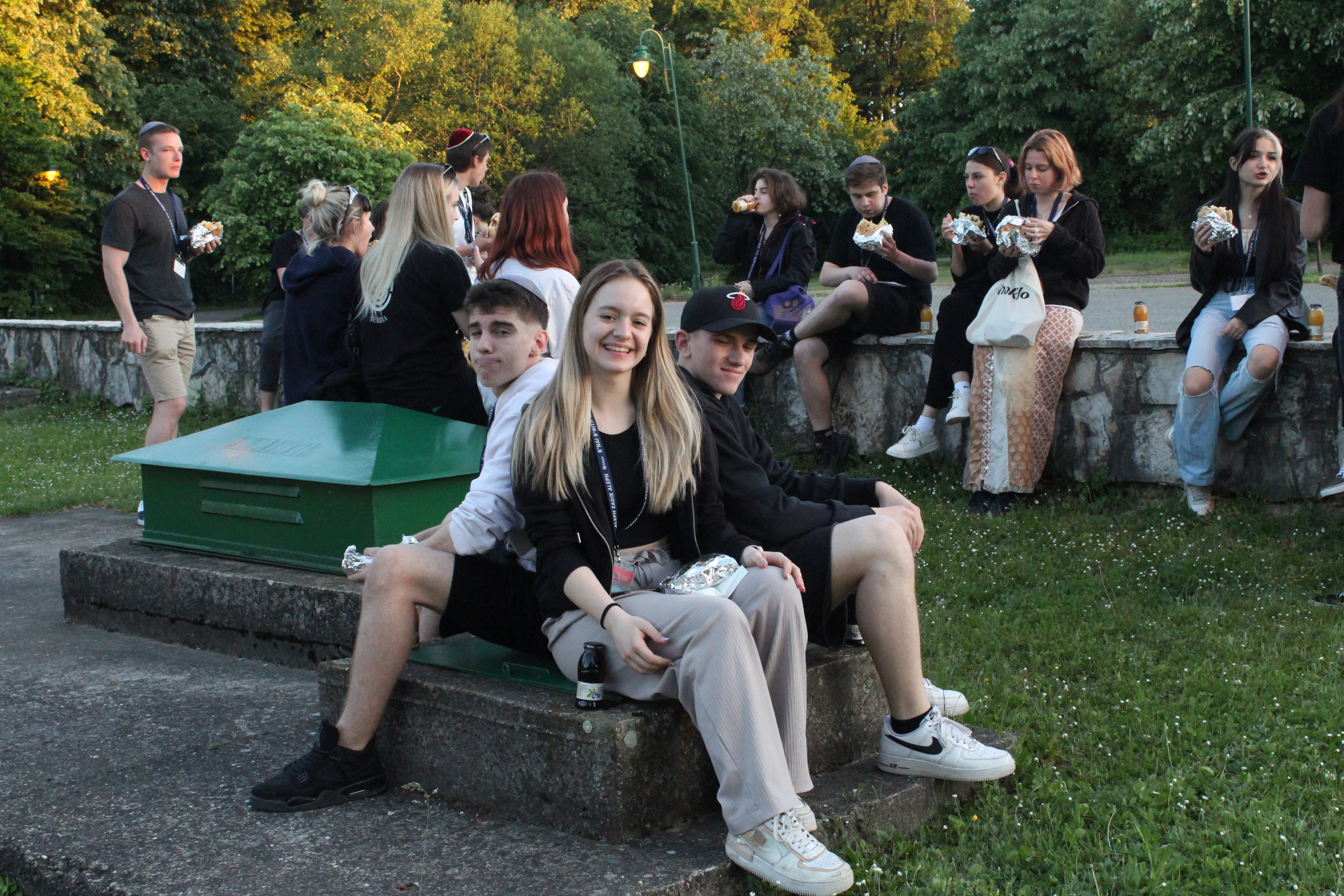 Group of people celebrating on stage