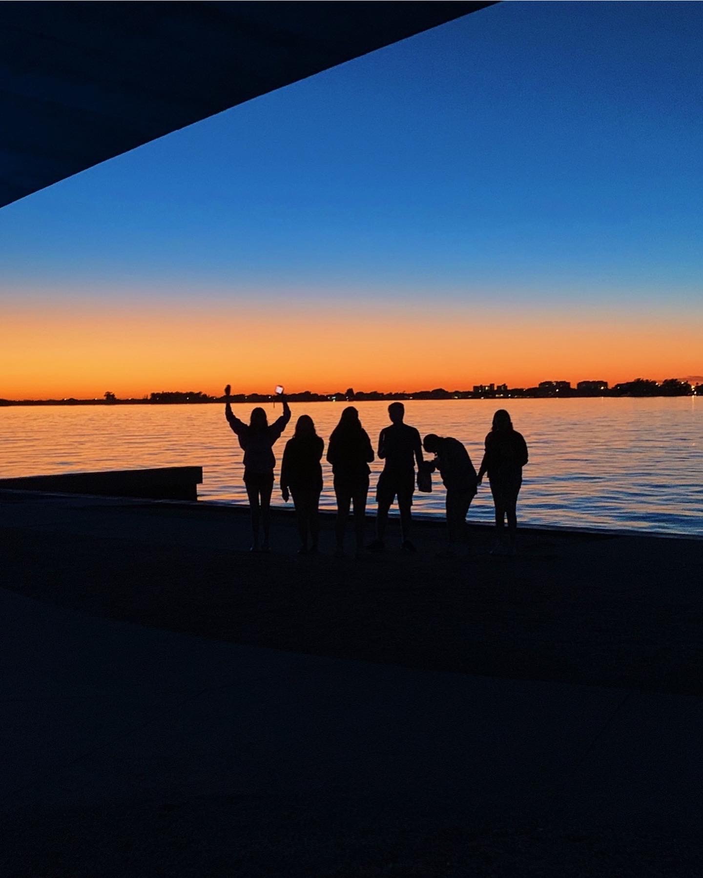 Group of people celebrating on stage