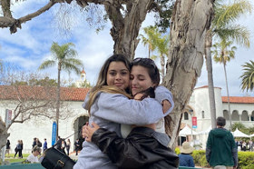 Group of people celebrating on stage