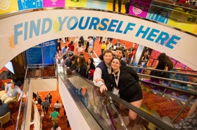 Group of people celebrating on stage