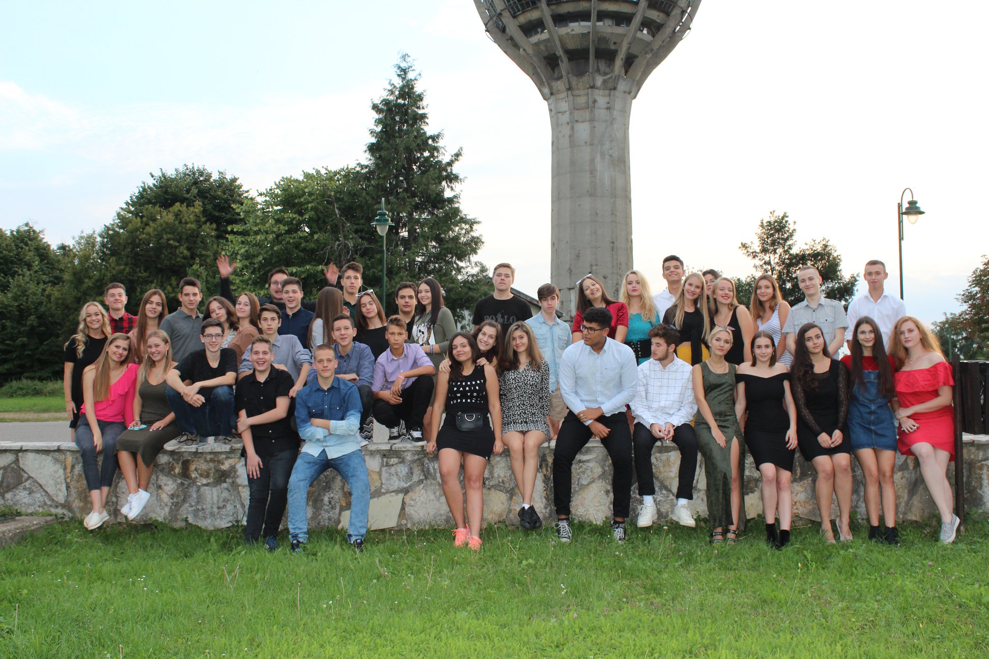 Group of people celebrating on stage