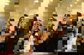 Group of people celebrating on stage