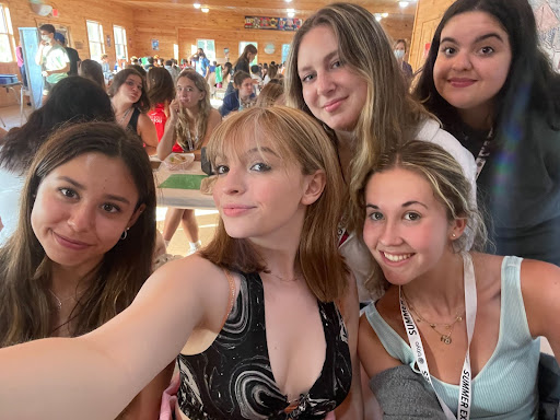 Group of people celebrating on stage