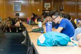 Group of people celebrating on stage