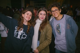 Group of people celebrating on stage