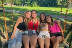 Group of people celebrating on stage