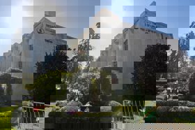 Group of people celebrating on stage