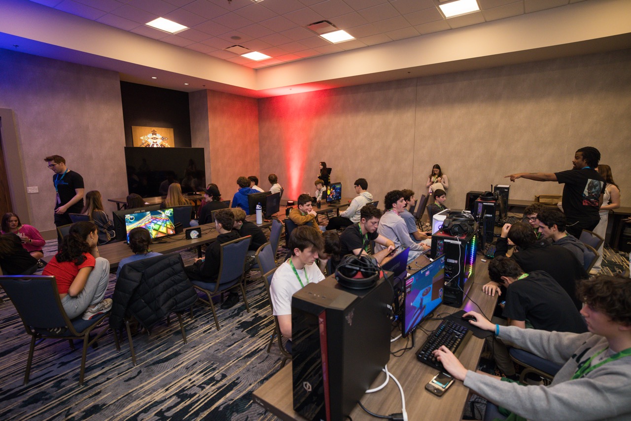 Group of people celebrating on stage
