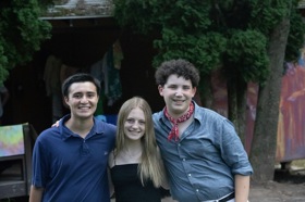 Group of people celebrating on stage