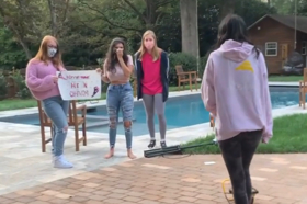 Group of people celebrating on stage