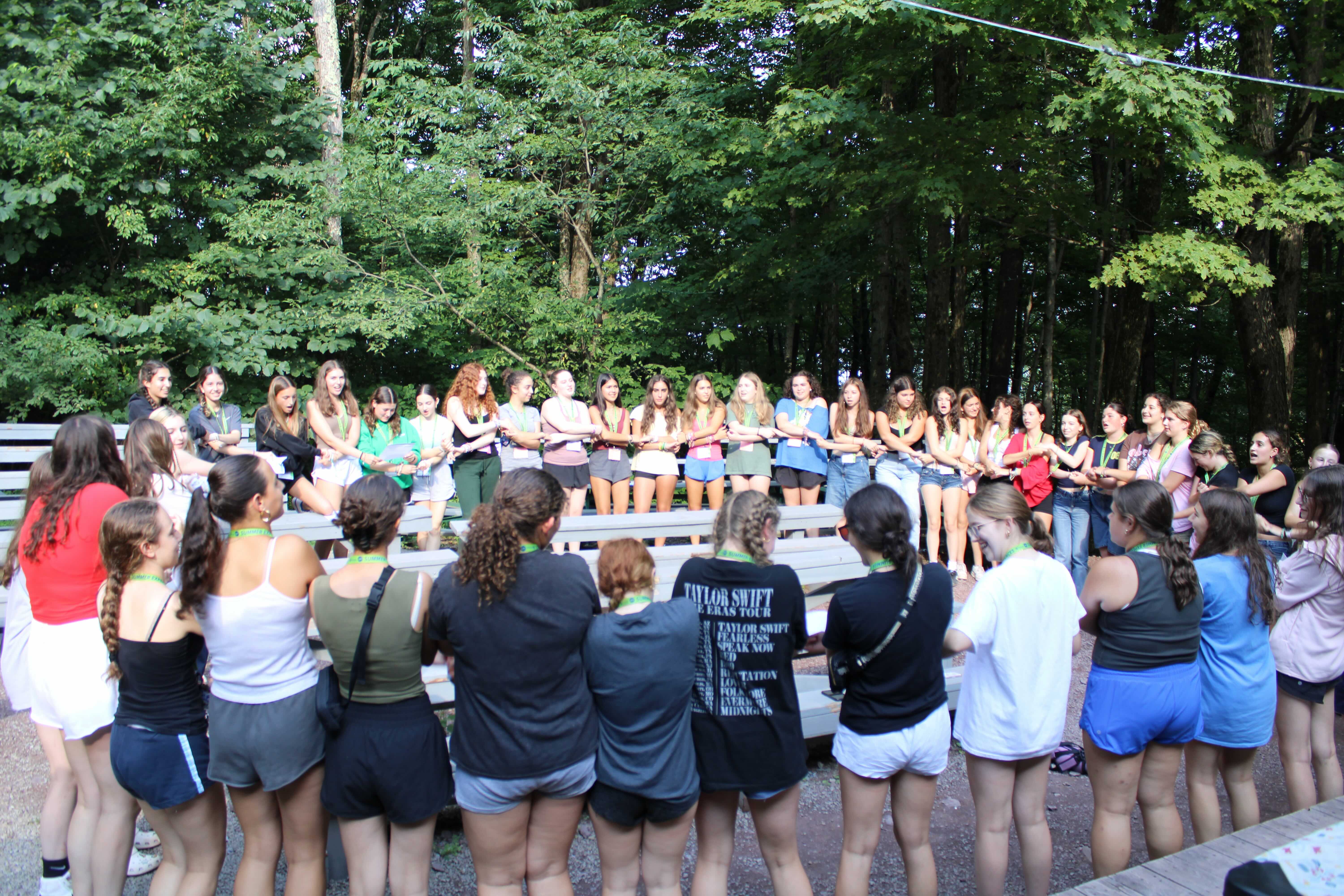 Group of people celebrating on stage