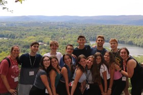 Group of people celebrating on stage