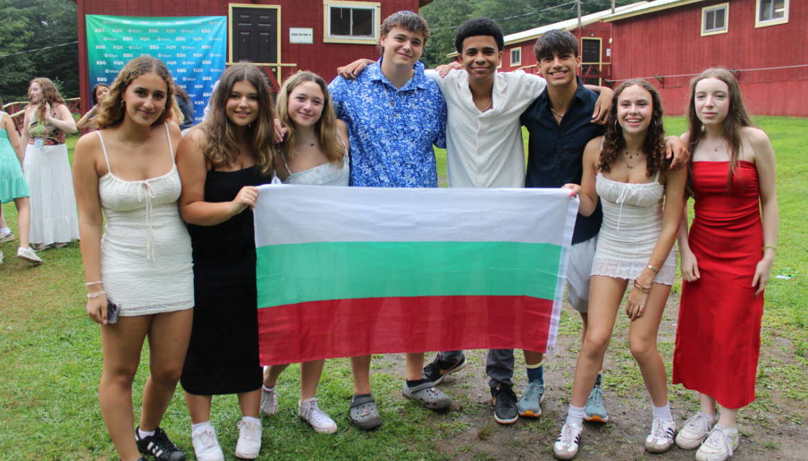 Group of people celebrating on stage