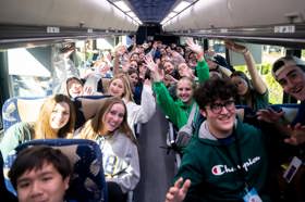 Group of people celebrating on stage