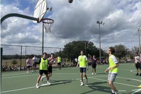 Group of people celebrating on stage