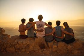 Group of people celebrating on stage