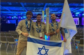 Group of people celebrating on stage